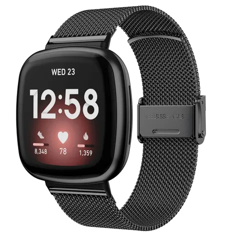 Миланский ремешок из нержавеющей стали для Fitbit Sense Versa 4 3, браслет, металлический ремешок для умных часов Fitbit Versa4 Versa3