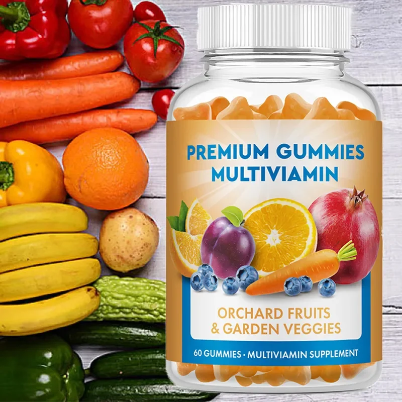 

1 bottle of complex vitamin gummy to enhance immunity multiple vitamins and bear gummy health food