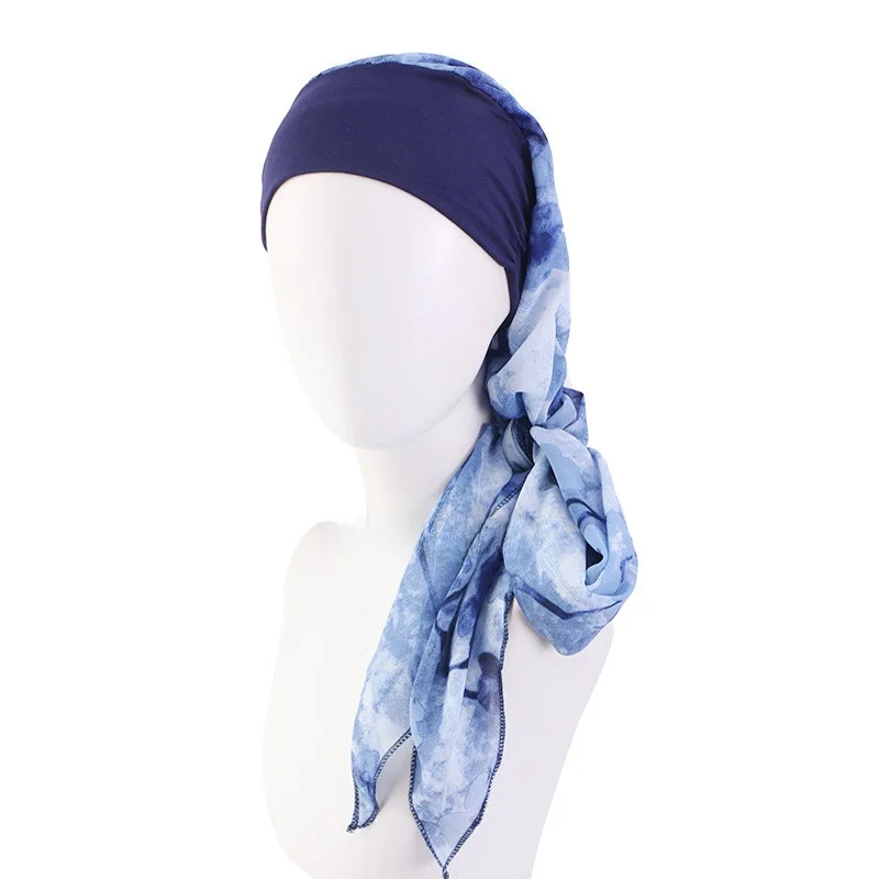 Эластичная Повязка на голову шифоновый шарф в стиле пэчворк шапка дорожная