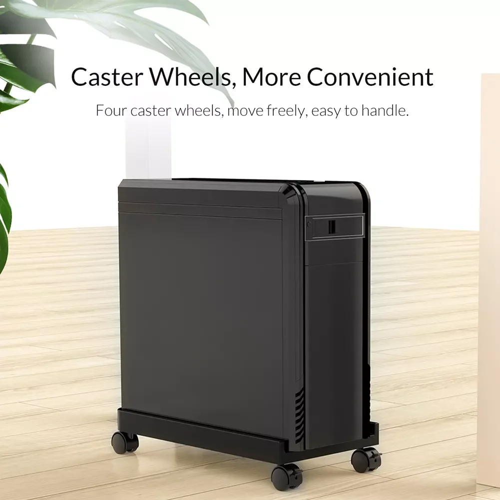 

Waterproof Anti-slip Computer Towers Stand Cart PC Cases Mobile Computer CPU Holder Bracket with 4 Rotatable Caster Wheels