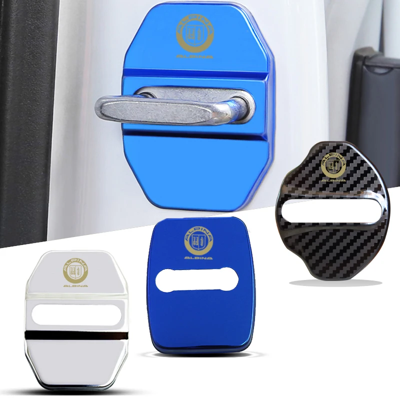 4PCS Car Door Lock cover Protect accessories For alpina bmw b3 b4 b5 b6 b7 c2 d3 d4 d5 xd3 xd4 sticker |