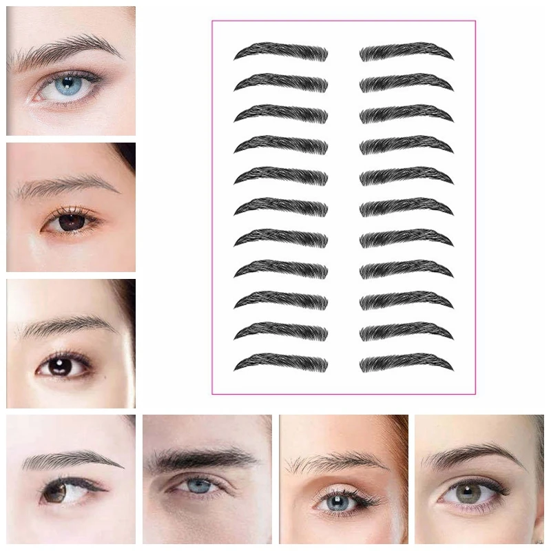 

Hair-liked Eyebrow for Makeup Tattoo Sticker Waterproof Long Lasting Natural Eyebrow Tattoo False Eyebrow Sticker Makeup Tools