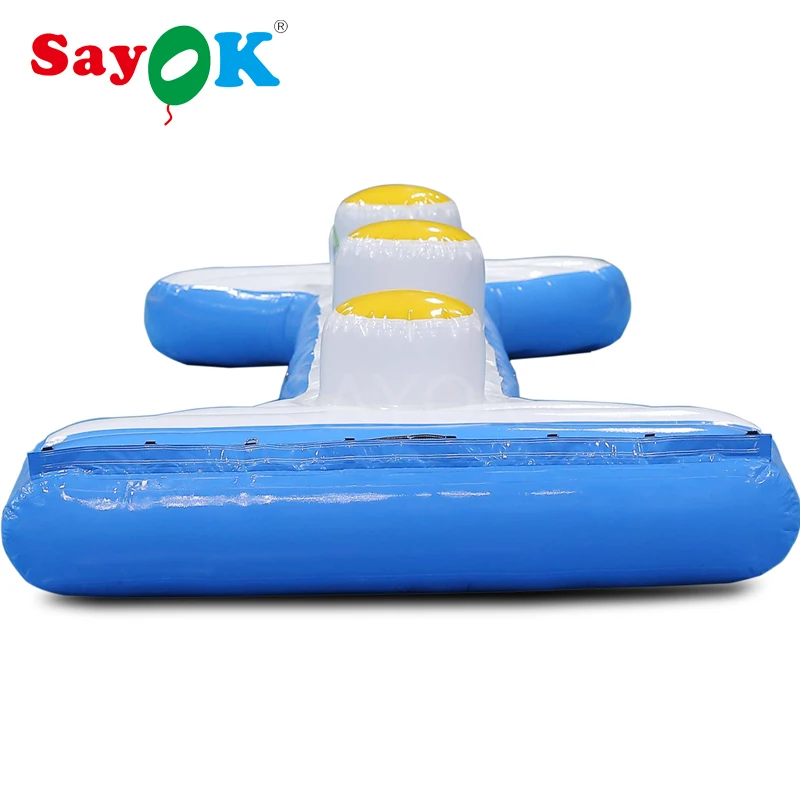 

6x2x0.8m Inflatable PVC Floating Games for Pool Party, Inflatable Fun Pillars Obstacle Course for Swimming Pools/Shallow Water