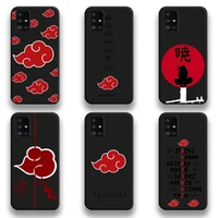 naruto akatsuki uchiha itachi phone case for samsung galaxy a52 a21s a02s a12 a31 a81 a10 a20e a30 a40 a50 a70 a80 a71 a51 5g