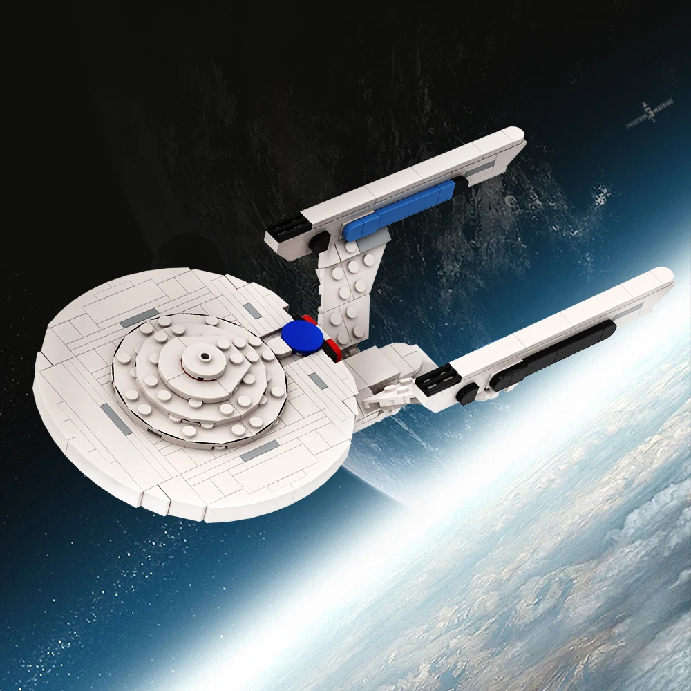 MOC Space Ship World Star Trek Enterprise NCC-1701 Spaceship Building Blocks Movie Bricks Model Toys For Birthday Children Gift
