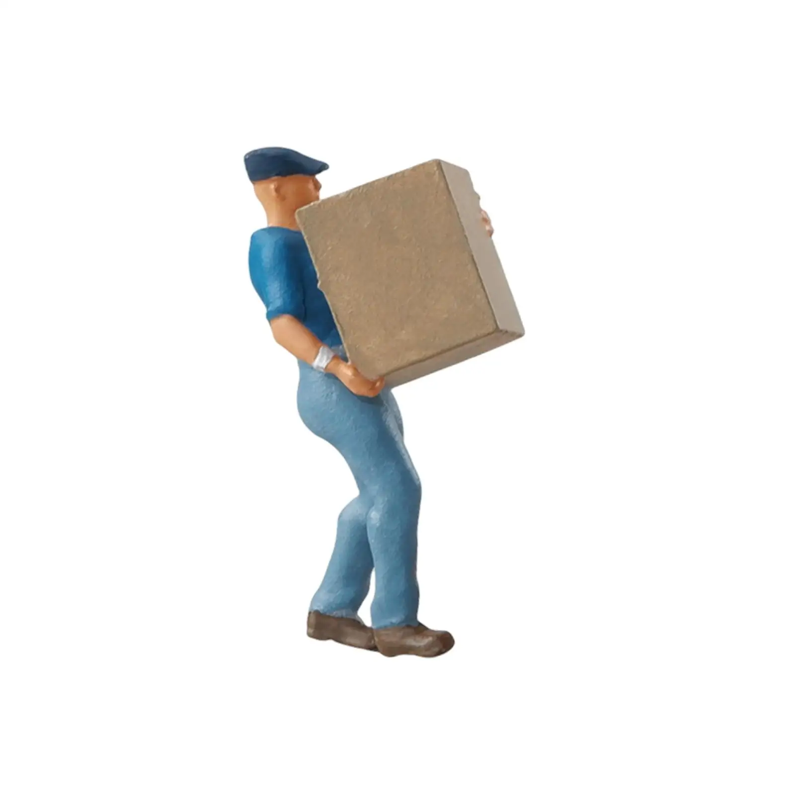 1:64 Scale Porter Figures with Box for Micro Landscape DIY Scene Sand Table