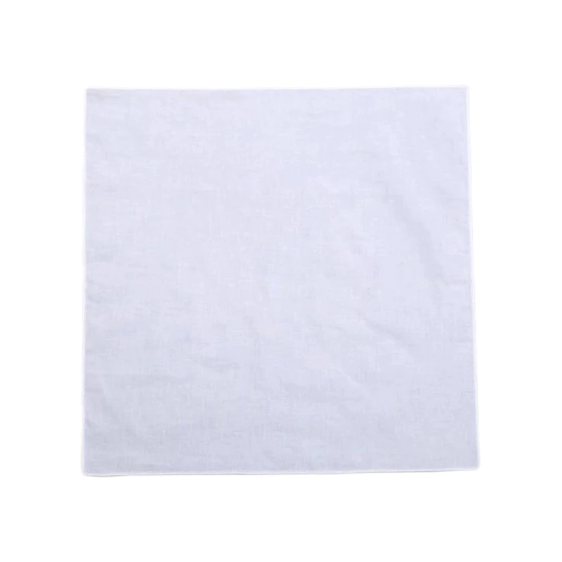 

White Hankie Women Handkerchiefs Cotton Square Super Soft Washable Hanky Chest Towel Pocket Square Handkerchiefs