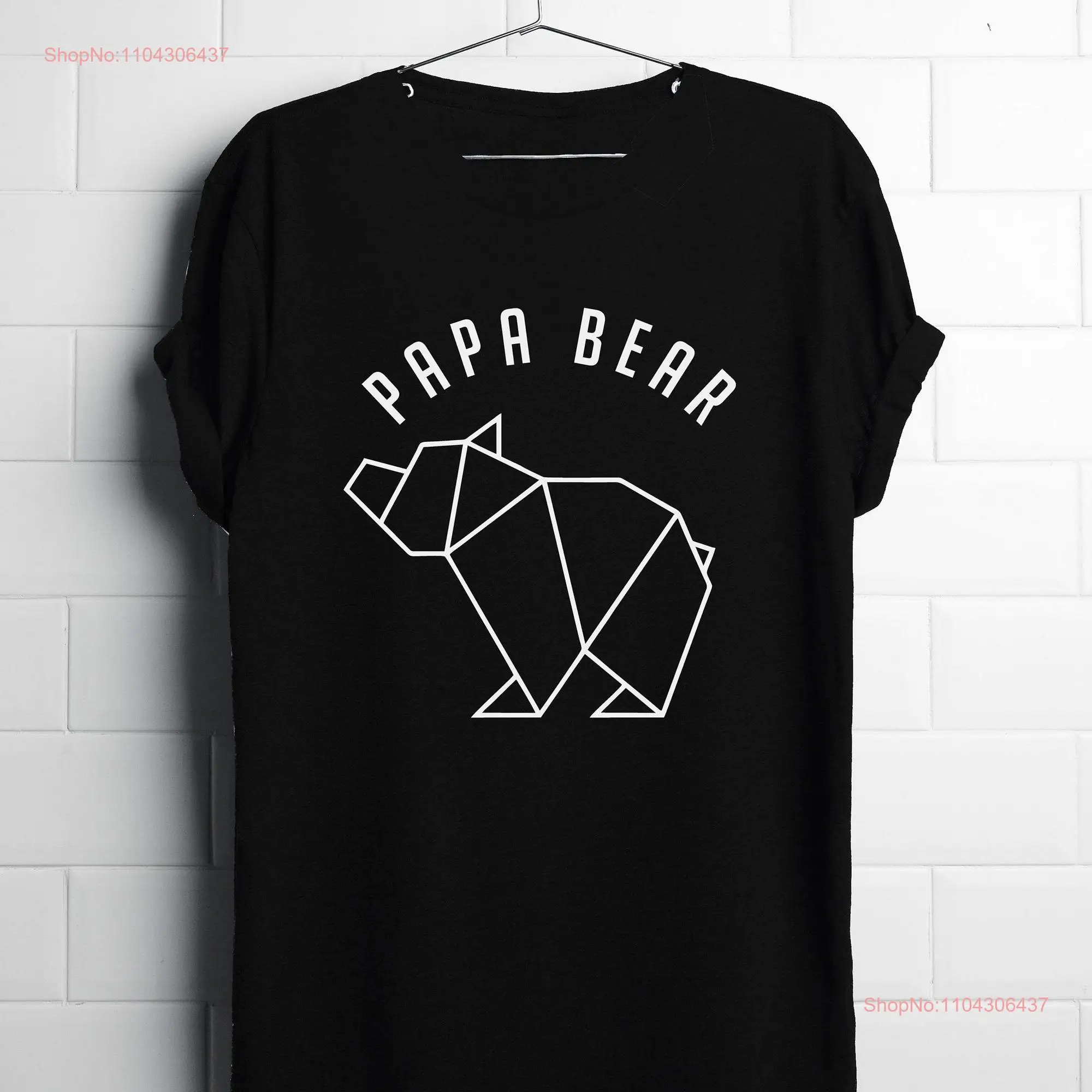 Футболка Bear Papa Dad Gist для лучшего оригами с длинными или короткими рукавами
