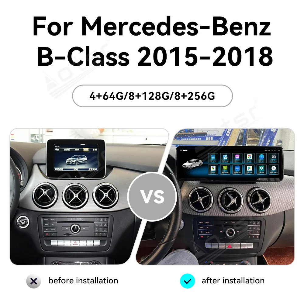 14 9-дюймовый Andoid 13 для Mercedes-Benz B W246-2012018 Мультимедийный плеер Carplay GPS Navi Стерео Авто