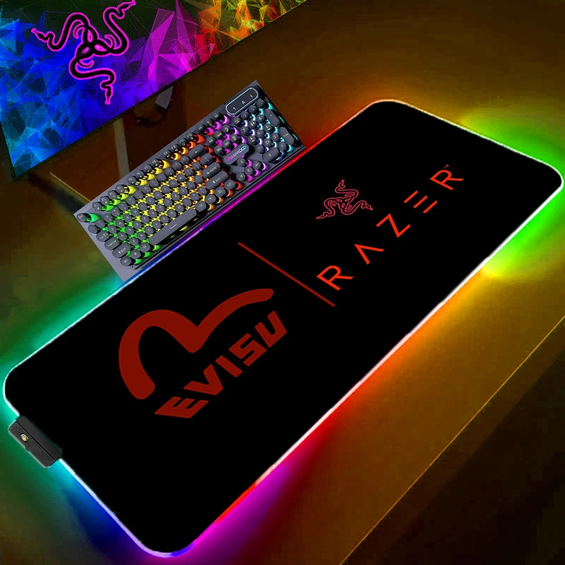 

Goliathus RAZER EVISU Accessories Gamer RGB Mouse Pad Deskmat Keyboard Mat Gaming LED Mousepad Desk Protector Anime Mause Mats