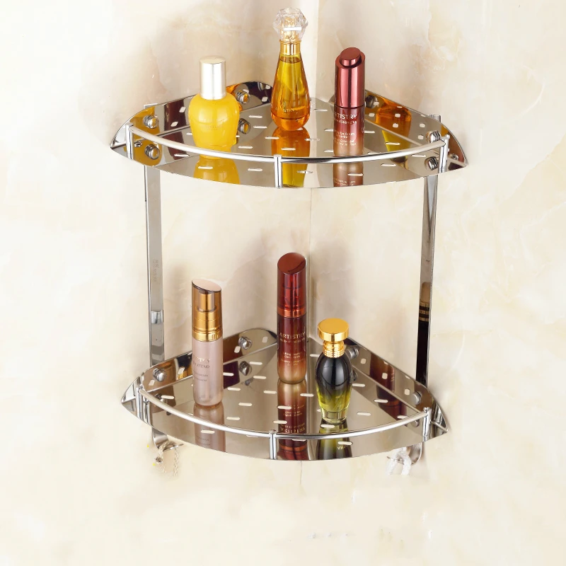 

Stainless Steel Bathroom Shelves, Two Layer Shelves