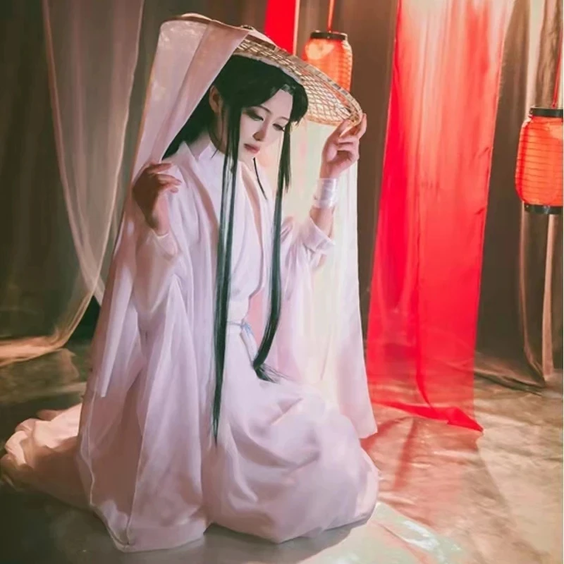Парик для косплея Tian Guan Ci Fu Xie Lian Бамбуковая Шляпа |