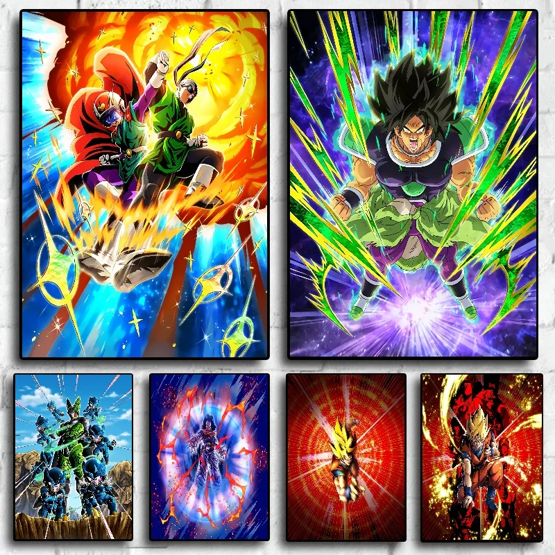 

Dragon Ball Canvas Print Classic Home Decor Kakarotto Picture Modern Printed Anime Modular Poster for Living Room Wall Artwork