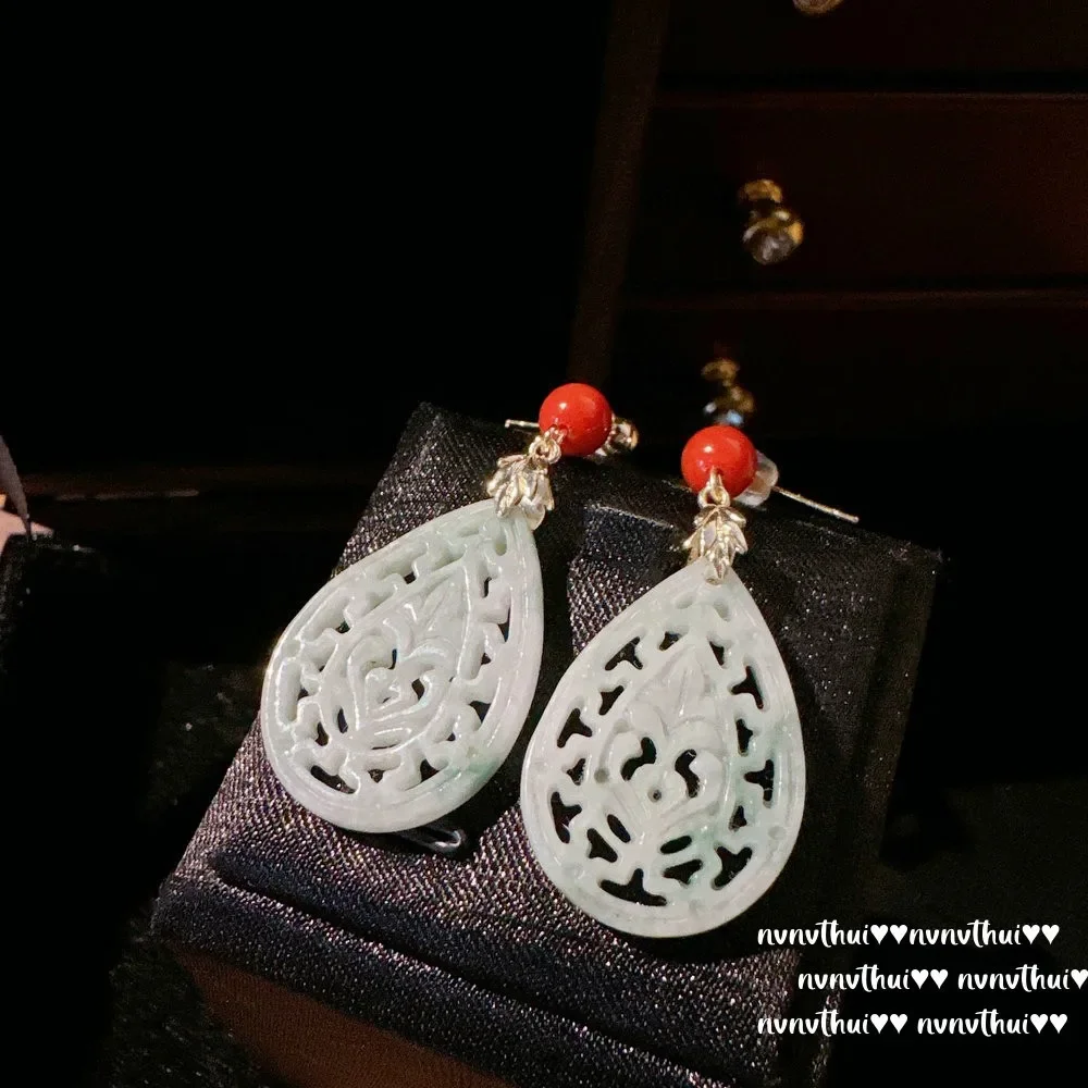 Императорский фиолетовый нефритовый браслет с перлами антикварное покрытие