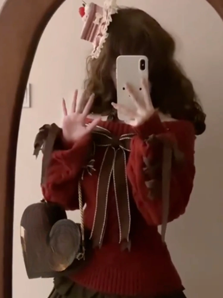 Осенний комплект из двух предметов с милым бантом и вырезом в виде феи + женский