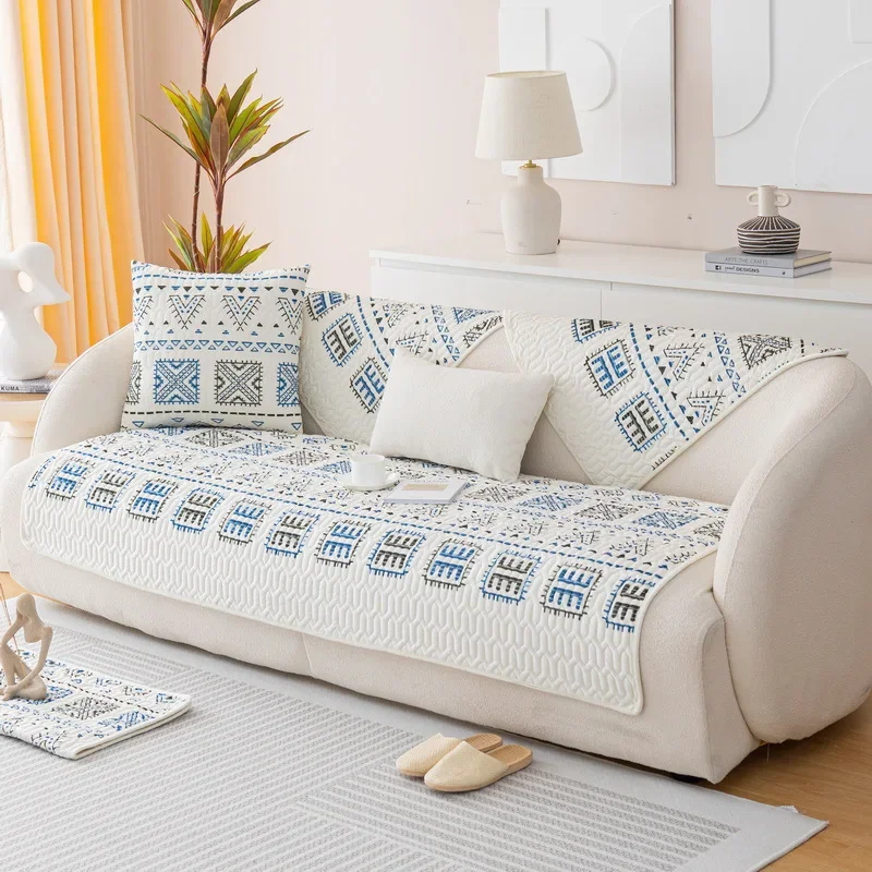EIFLOY-Ретро этнический бархатный чехол для дивана нескользящий гостиной 3-местный