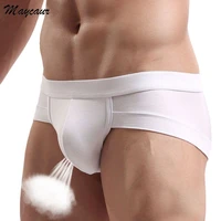 mens briefs sexy low waisted mens underwear u convex bag solid color mens shorts pure cotton ventilation soft boxer briefs