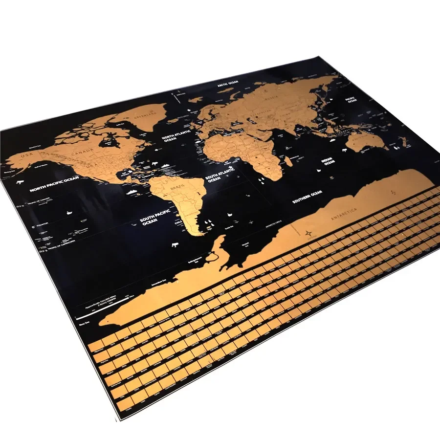 Плакат скретч-карта мира LOSICOE