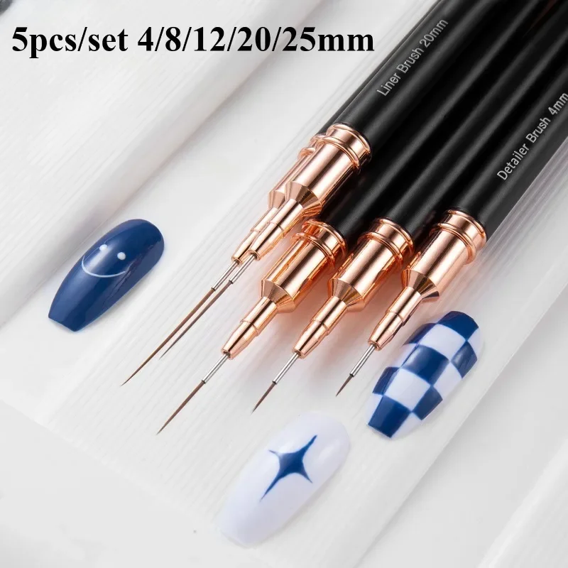 5 шт./набор набор кистей для маникюра с УФ-гелем