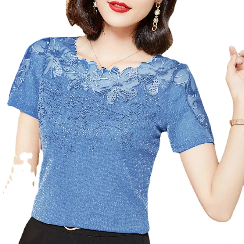 

2023 New High Quality Women's Casual T-shirt 19056