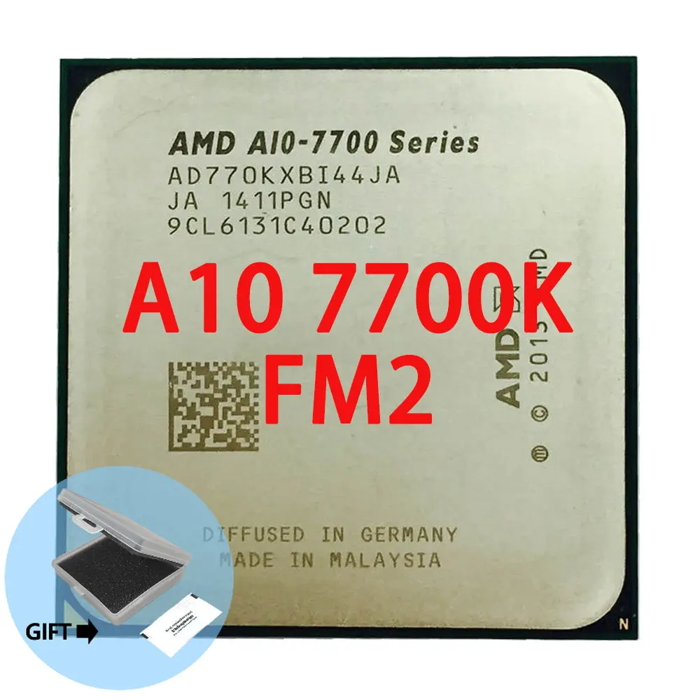 

Четырехъядерный процессор AMD A10-Series A10 7700K 7700 3,4 ГГц AD770KXBI44JA Socket FM2 +