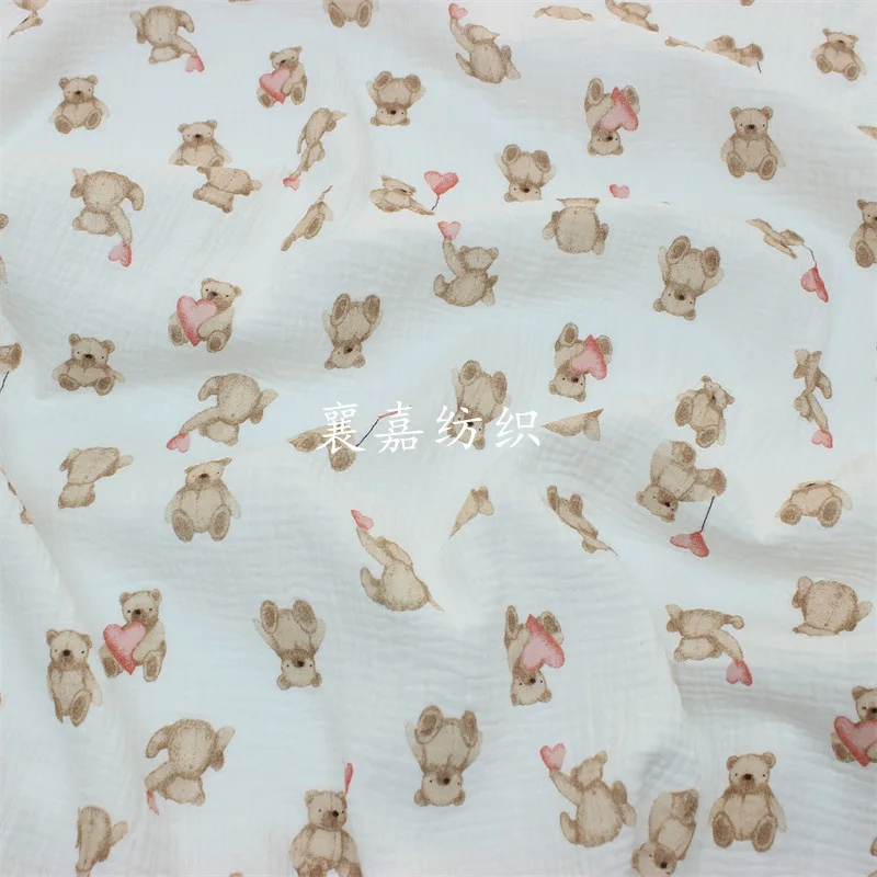 Новая двойная марля воздушный медведь детский хлопковый креп пижамы детские