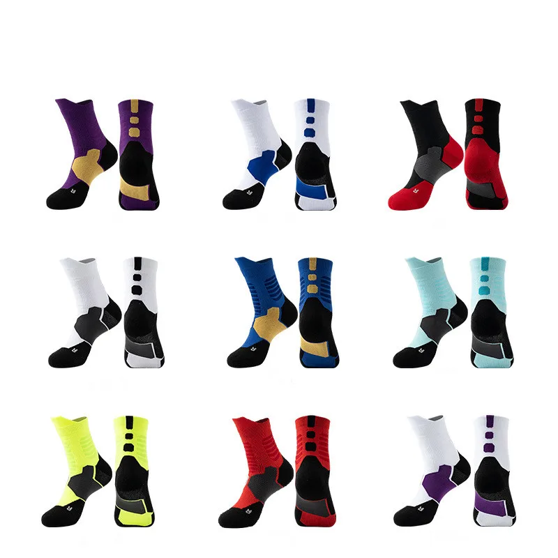 3Pair Basketball Socks Outdoor Sports Gym Elite Thick Sports Socks Non-slip Durable Skateboard Towel Bottom Socks Stocking