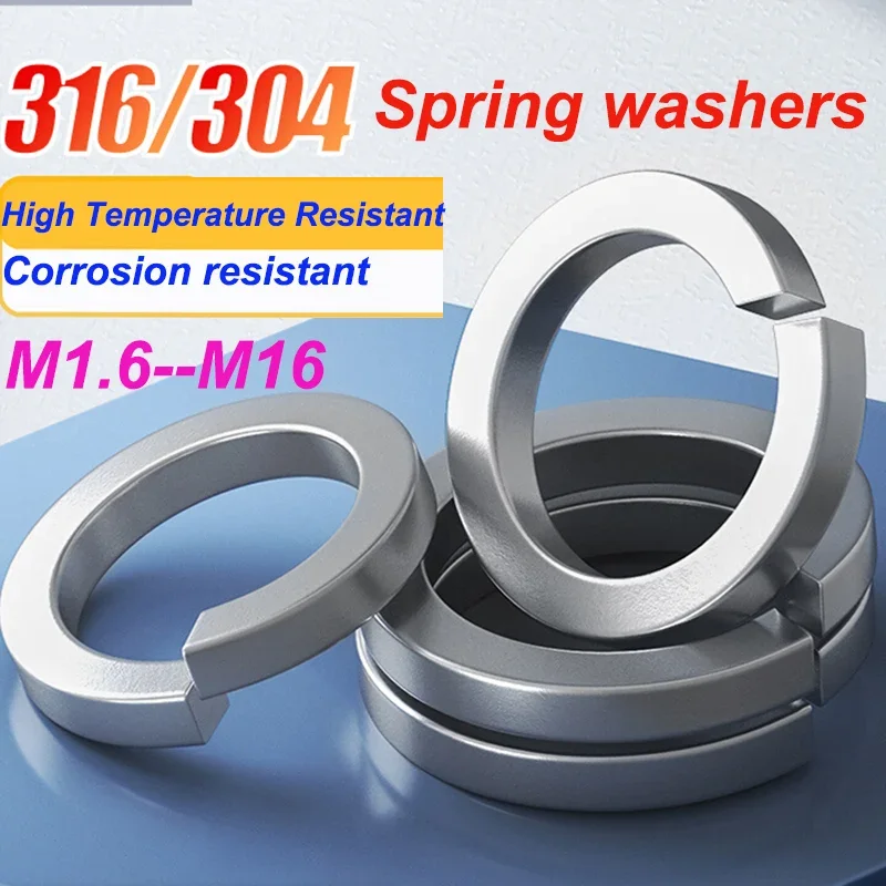 M1.6-M30 304/316 пружинная прокладка из нержавеющей стали винт прокладочное кольцо 201