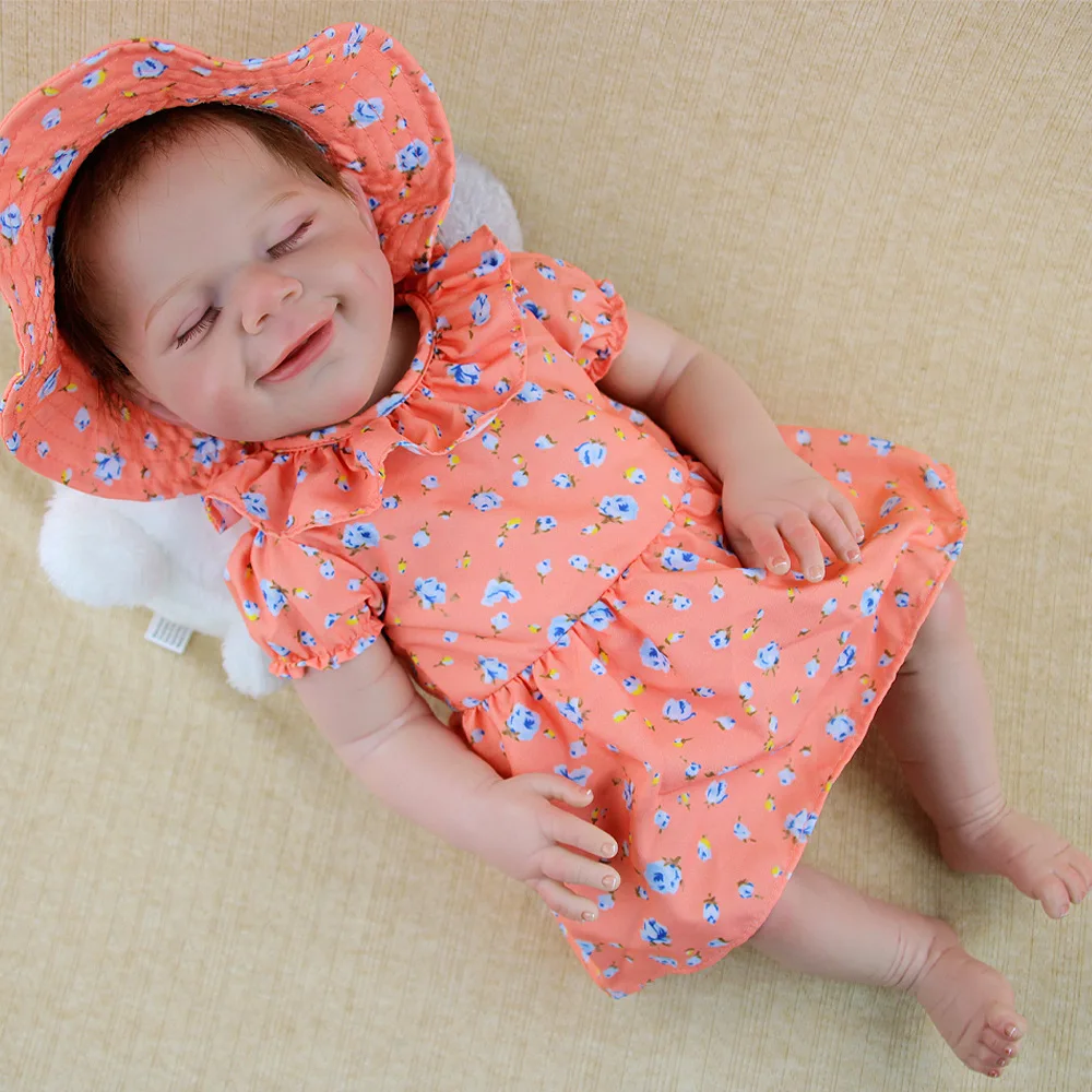 

18 Inch Reborn Boy Girl Baby Doll Silicone Full Body Toddler Dolls Toy Sleeping Eye-Closed Doll Gift Toy For Children Gifts