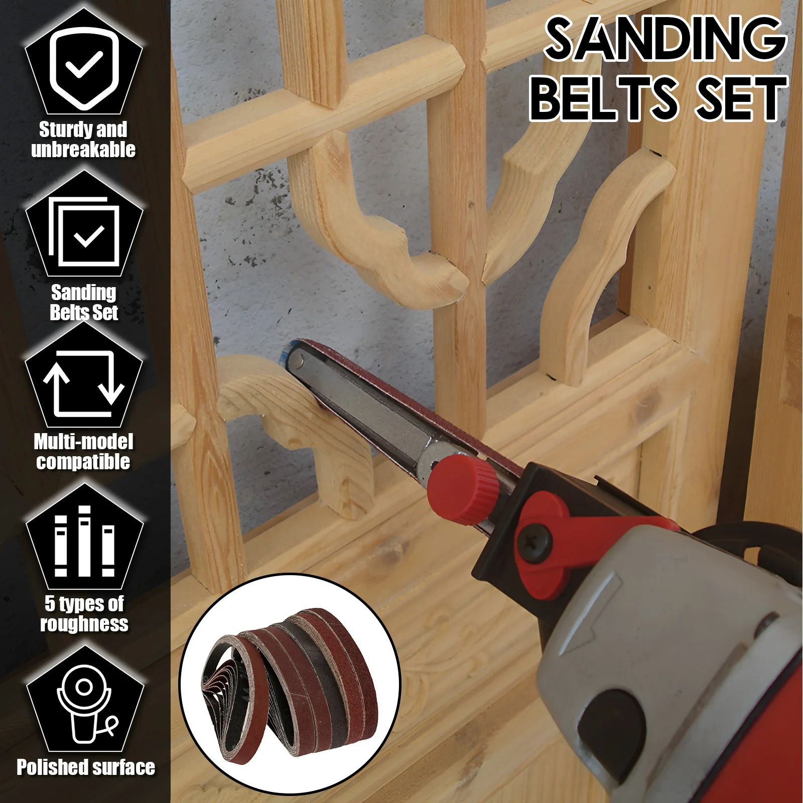 60 шт. шлифовальные ленты Зернистость 40/60/80/120/150/240