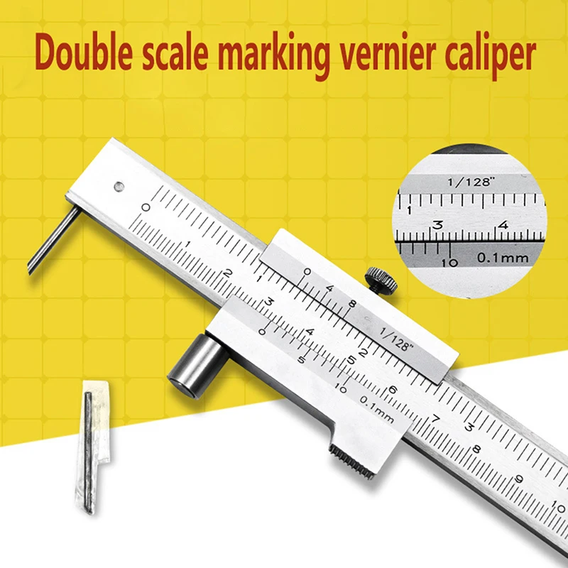 

0-200mm Marking Vernier Caliper With Carbide Scriber Stainless Steel Parallel Marking Vernier Caliper Marking Gauge Tool