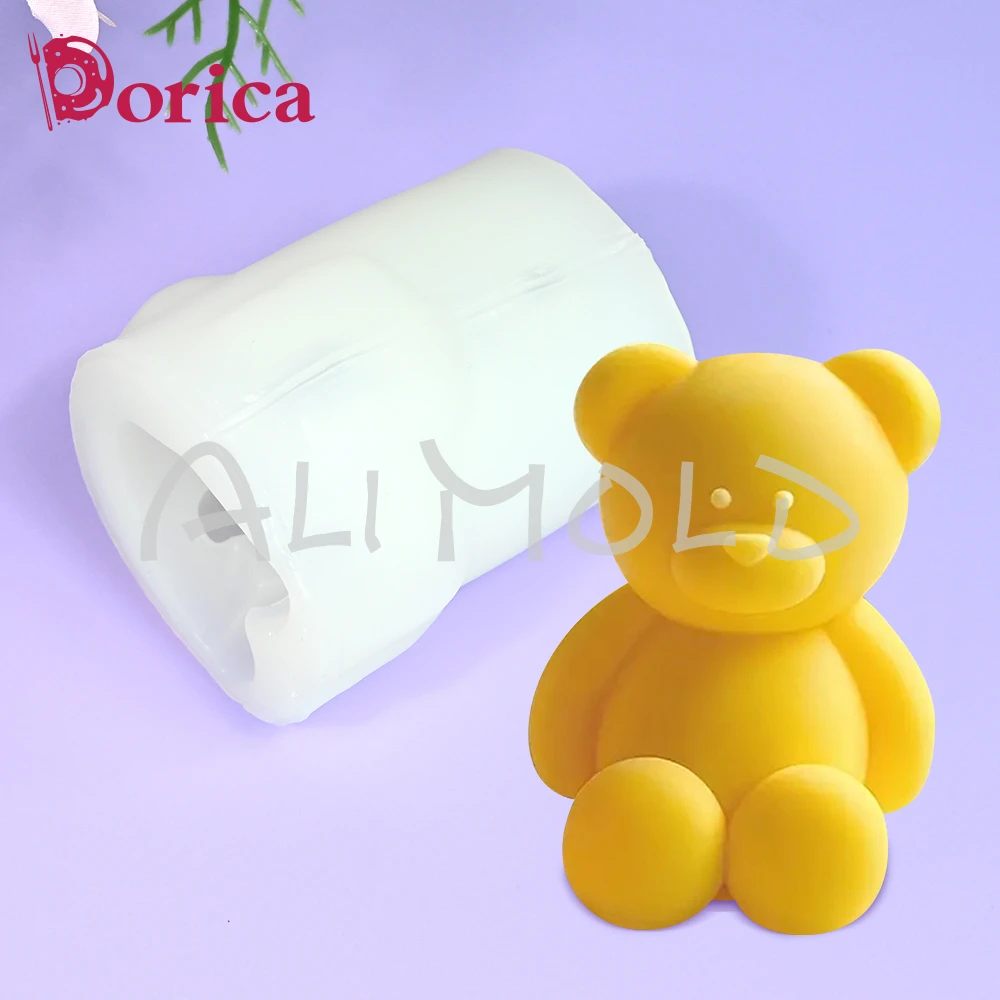 3D большой сидячий медведь фотомагнитный гипс украшение для дома своими руками