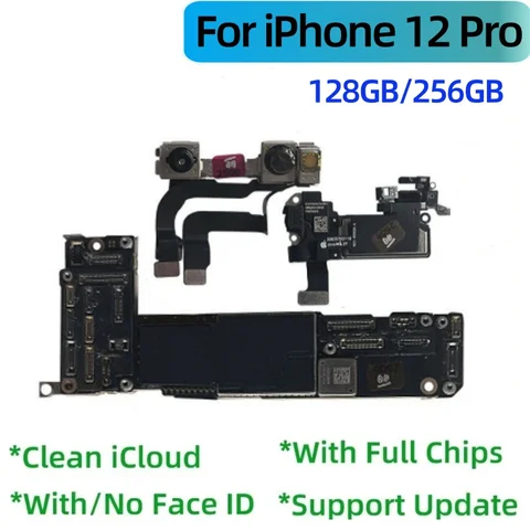 100% разблокирована для iphone 12, мини-логическая плата безalter, материнская плата для iPhone 12 pro max с/без Face ID, чистая материнская плата iCloud