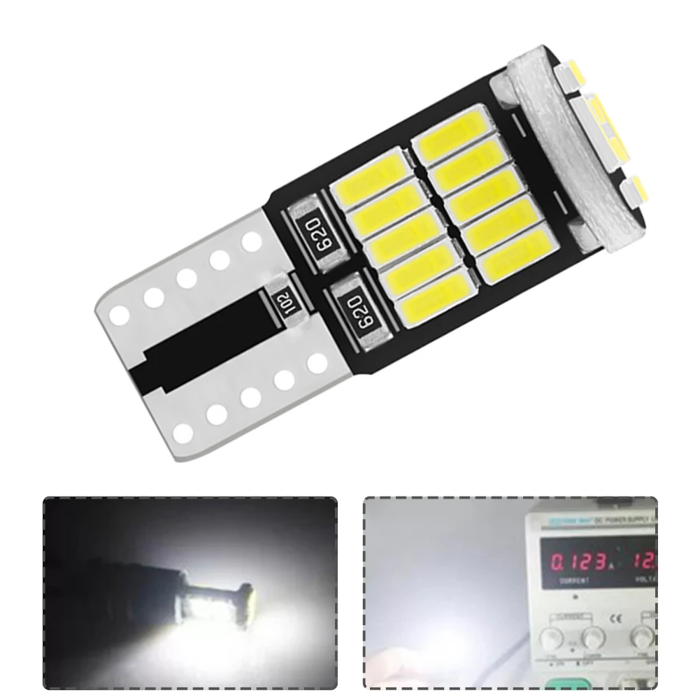 

12V Car LED Width Light T10 4014 26SMD W5W Decoding Reading Light White License Plate Lights 360 Degrees Carriage Lamp