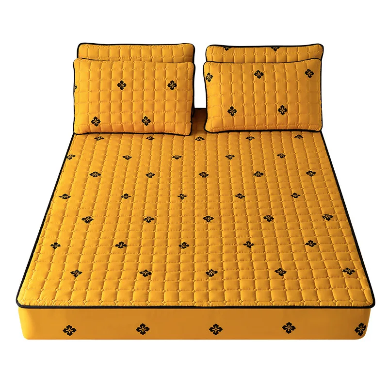 

2023 Air-Permeable Quilted Mattress Cover Soft Sanding Fabric Bed Pad Protector Cover Twin King Bed Cover Not Included