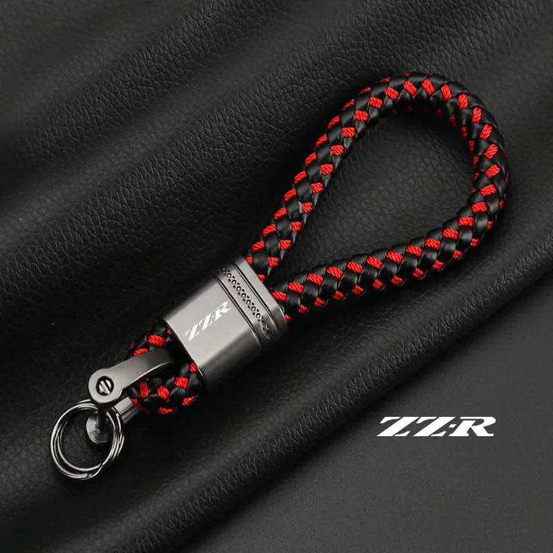 

For Kawasaki ZZR250 ZZR600 ZZR1200 ZZR1400 ZZR 250 600 1200 1400 Accessories Motorcycle Braided Rope Keychain Metal Keyring
