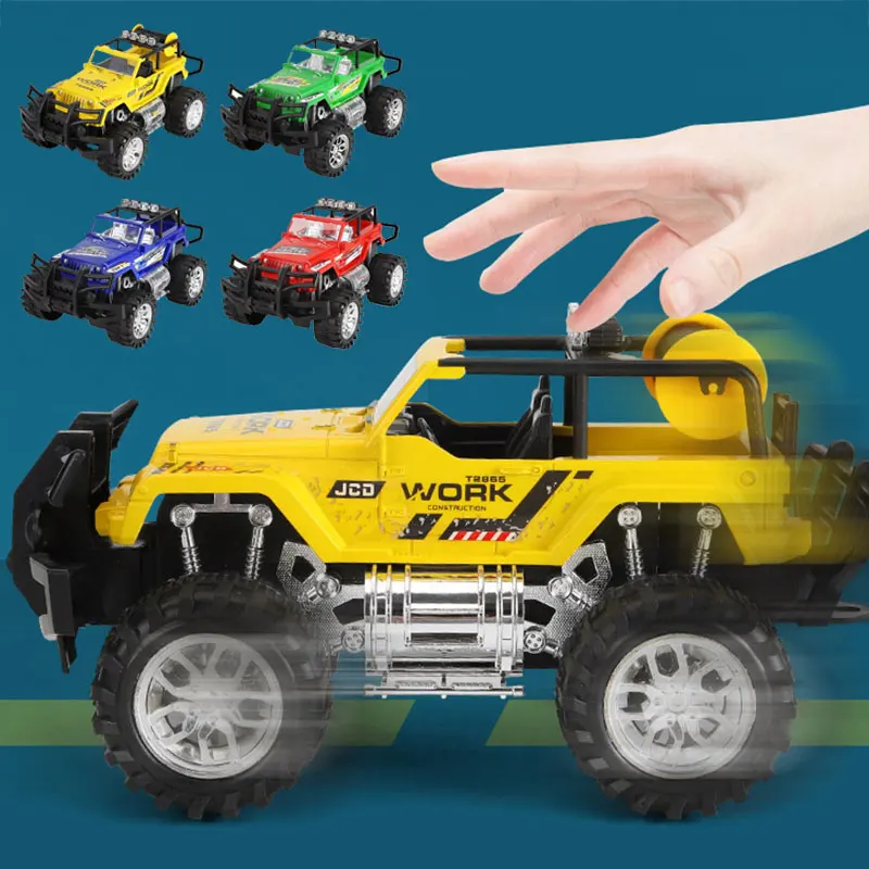 

14" Large Off-road Vehicle Boys Car Toys Gifts Kids Fun Pull Back Diecast Vehicle Model Anti-Crash Friction Power Beach SUV Toy