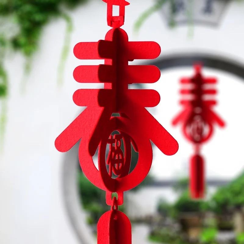 

Chinese New Year Lantern DIY FU Red Lantern Hanging Ornaments for Lunar New-Year Spring Festival Decor
