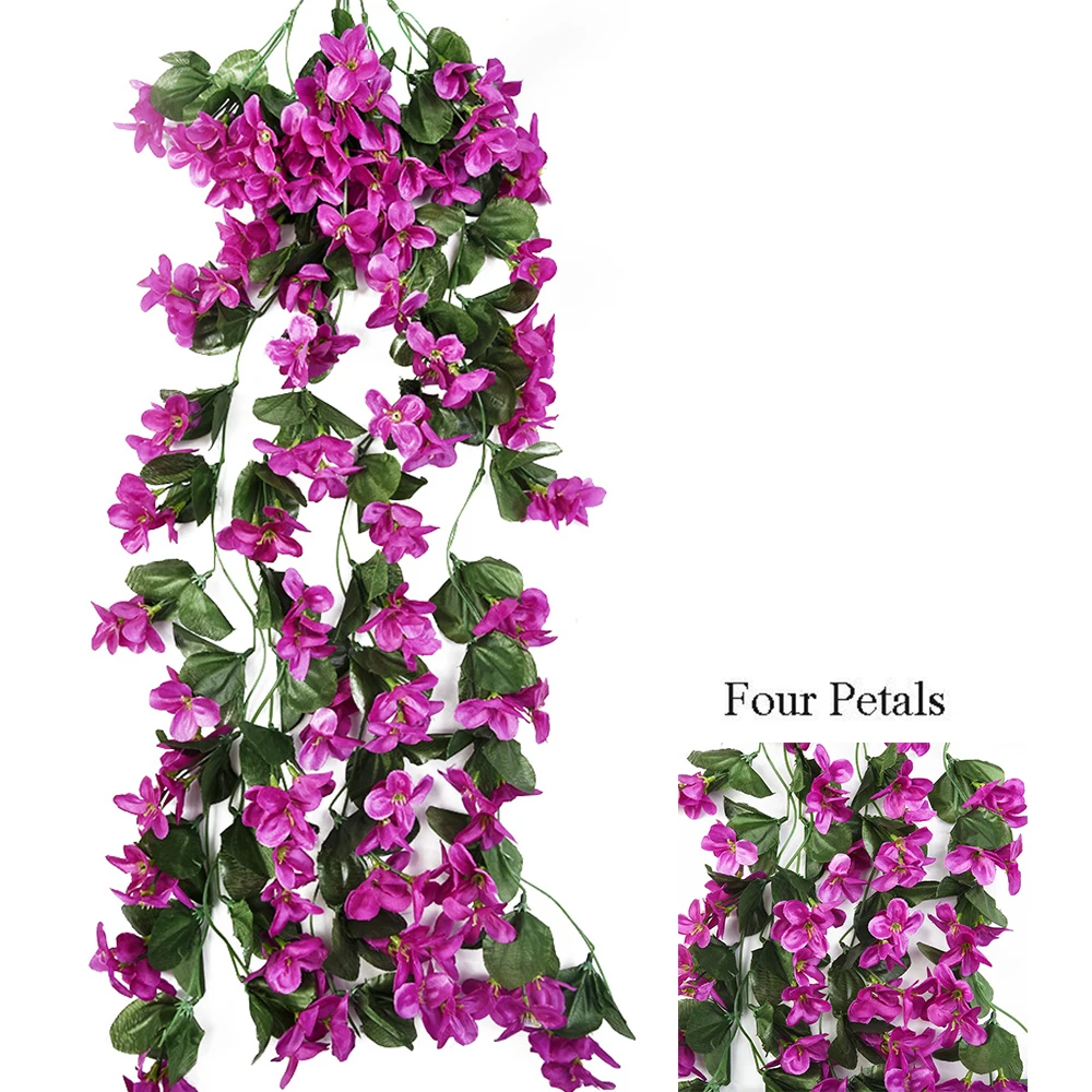 

Artificial Fake Flowers Ivy Vine Hanging Garland Plant Wedding Home Decoration Spring Autumn Garden Arch DIY Fake Plant Vine