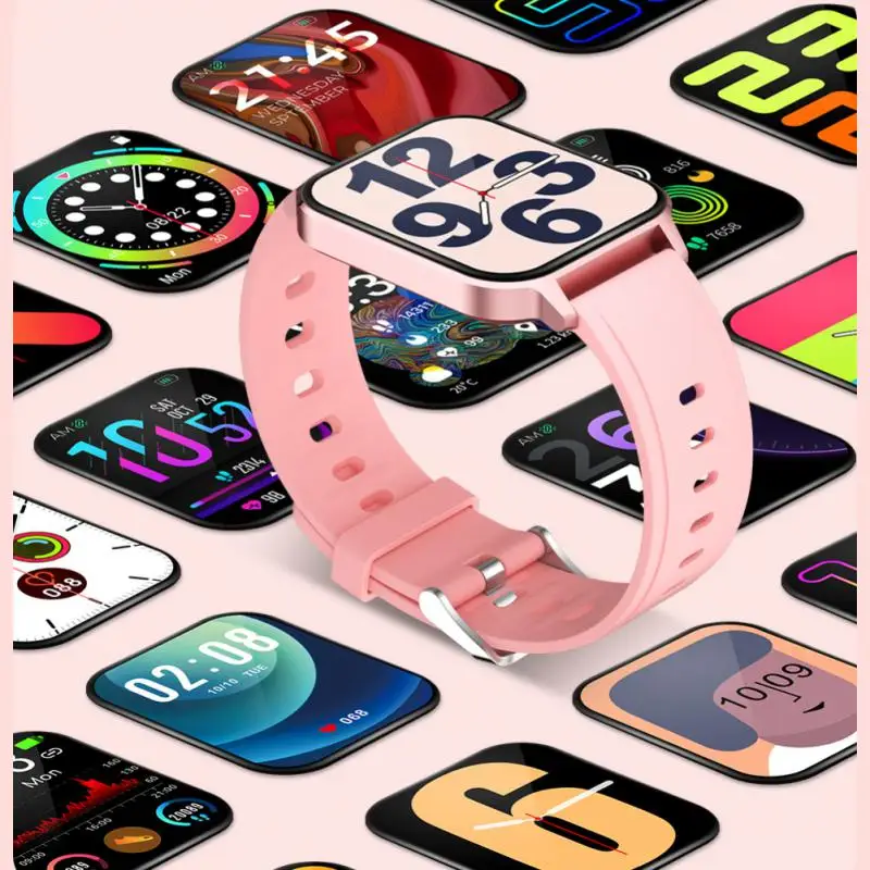 

Heart Rate Blood Pressure Monitor Pedometer 1.7 Inch 180mah Smart Watch Ip68 Waterproof Fitness Tracker Full Touch Screen