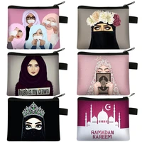 short zero wallet womens muslim style simple card bag cartoon printed wallet women purse portfele women sac femme billetera