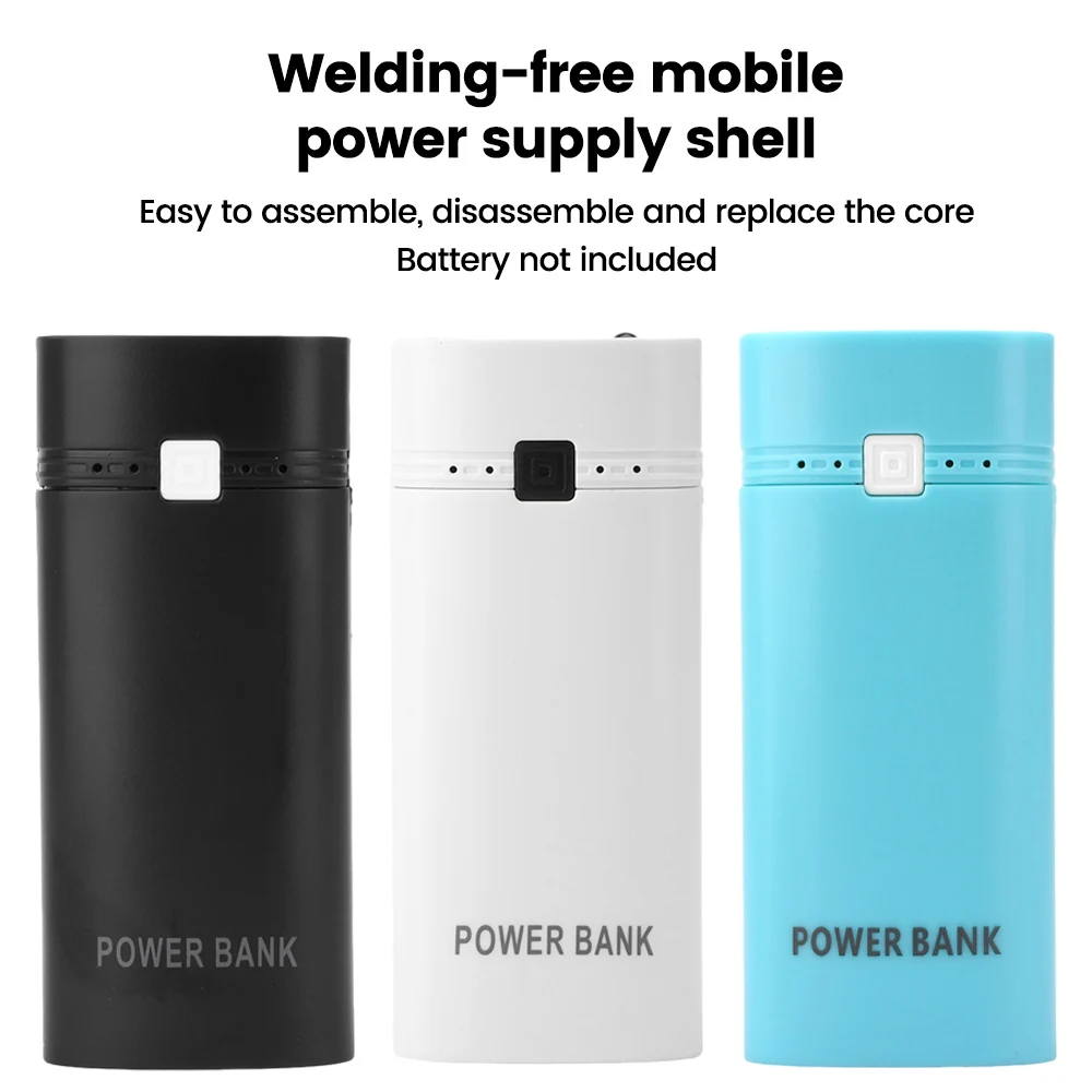 

5 В 1 А 6000 мАч 2X 18650 USB Type-C Power Bank Чехол для зарядного устройства DIY Коробка для телефона Электронная зарядка не включая батареи