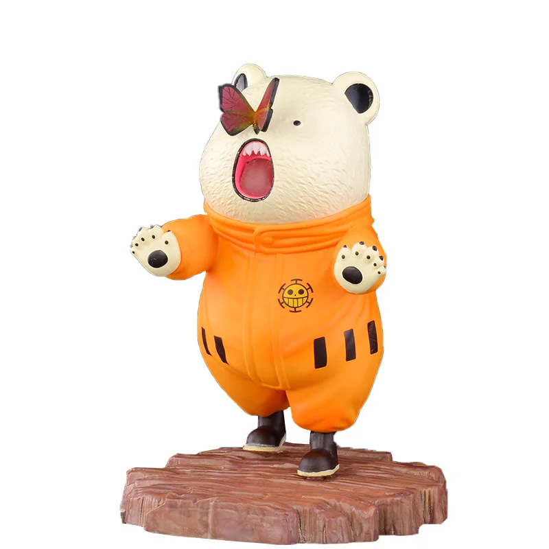 

14cm Anime One Piece Fluttering Butterflies Bepo Bear PVC Action Figure Collection Model Toys Doll Kids Decoration Best Gift