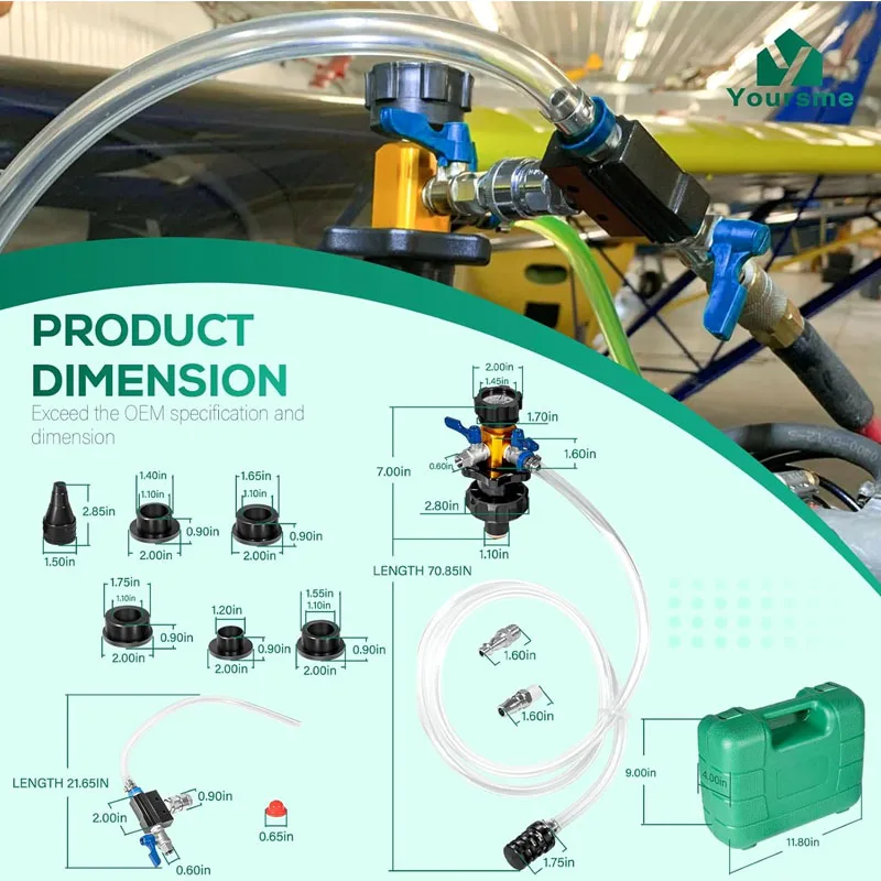 Комплект для заправки охлаждающей жидкости 24444 инструмент вакуумного