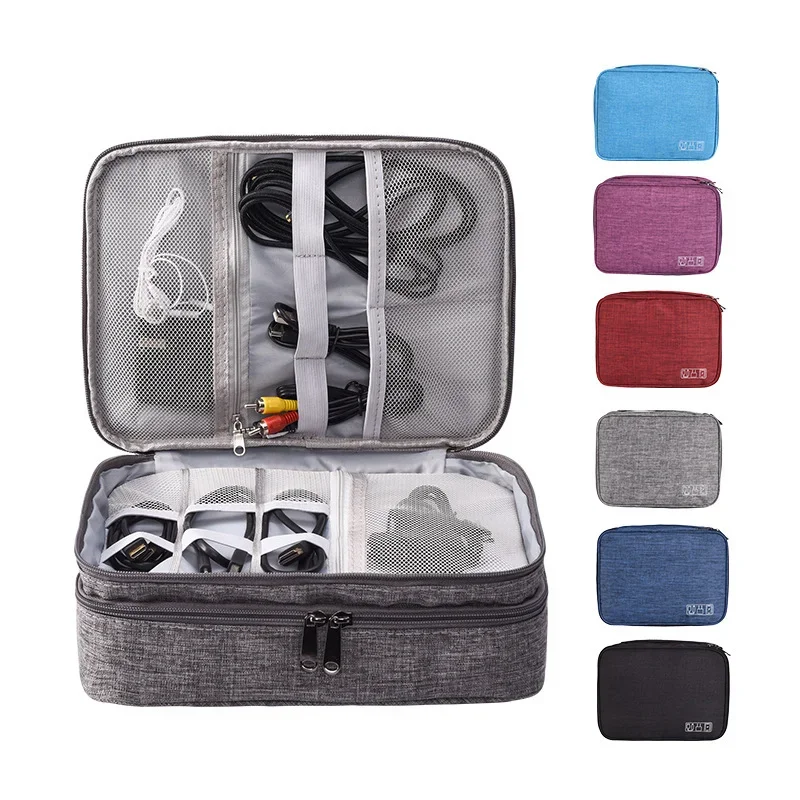 

Travel Cable Bag Portable Digital USB Gadget Organizer Charger Wires Cosmetic Zipper Storage Pouch Kit Case Accessories Supplies