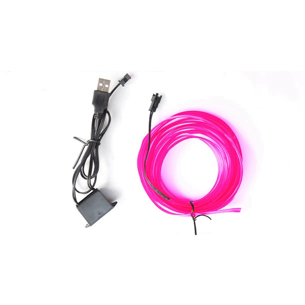 

Автомобильный атмосферный свет, автомобисветодиодный холодный светодиод с USB, без разрыва линии, модификация атмосферы, свет (розовый)
