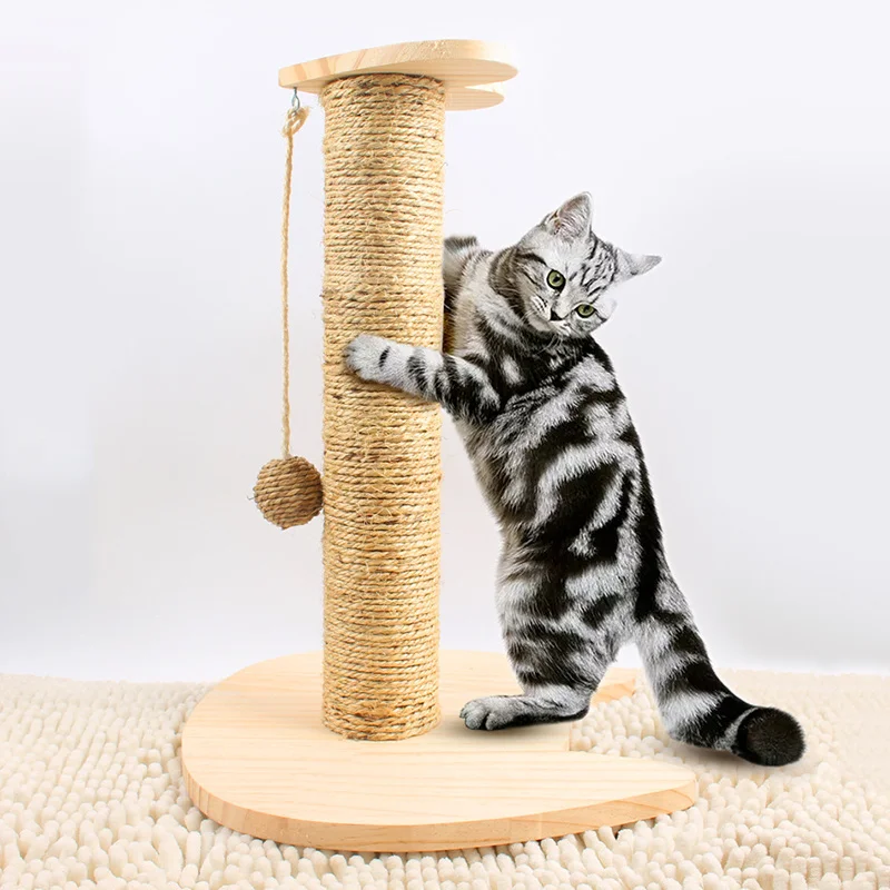 

Sisal Cat Scratcher Cat Scratching Post Claw Sharpener Wearable Won't Fall Cat Climbing Shelf Funny Cat Toys Pet Supplies