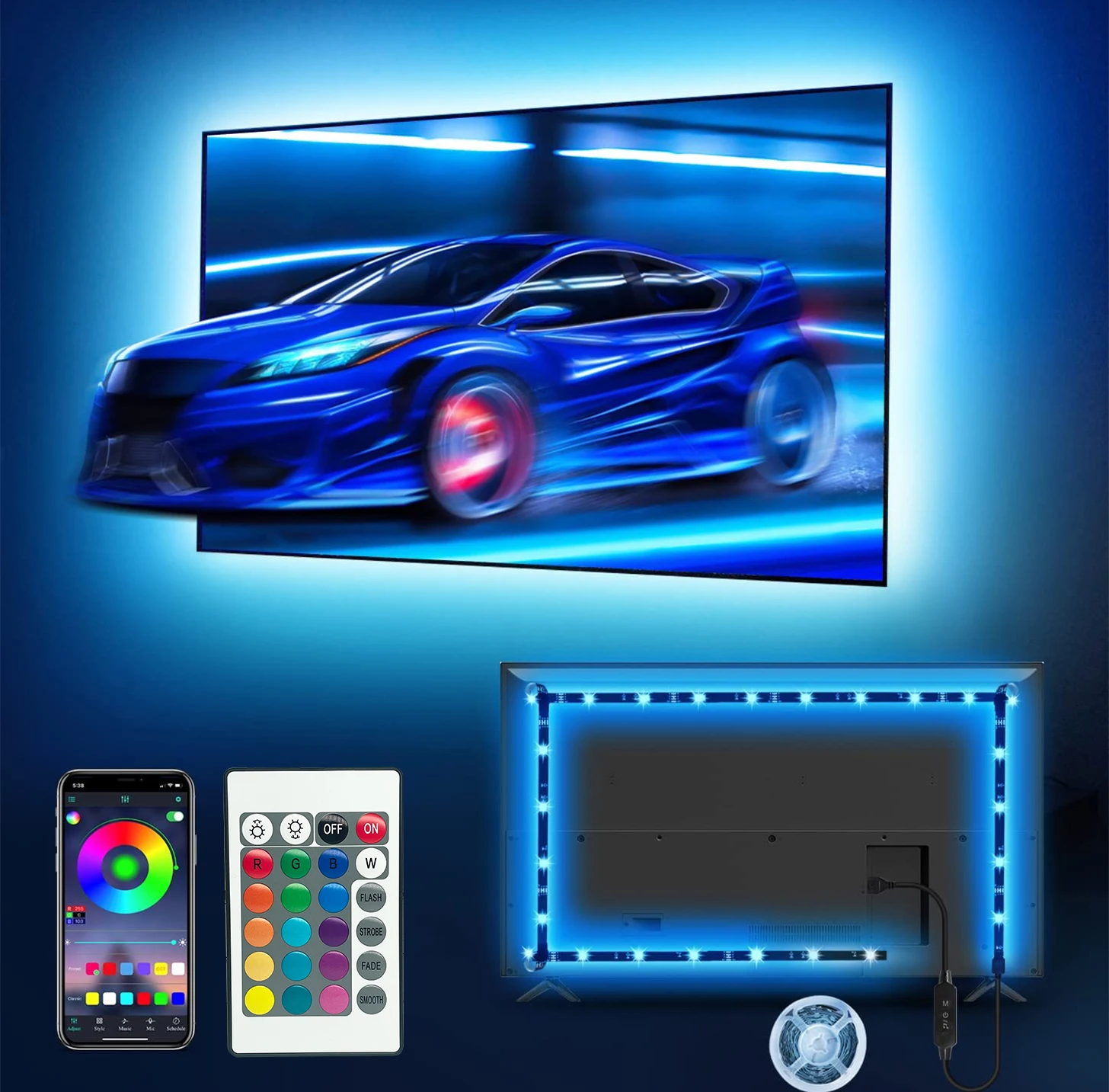 

Светодиодная лента RGB с инфракрасным управлением, USB 2835, 1-20 м