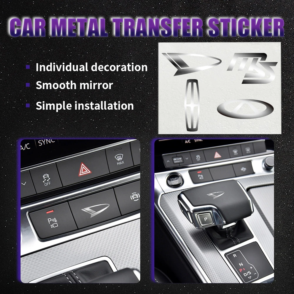

10pcs 3D Car Styling Interior Nickle Stickers Badges Auto Decoration For Ford Focus mk2 3 Mustang Ranger Fusion Mondeo mk4 Kuga