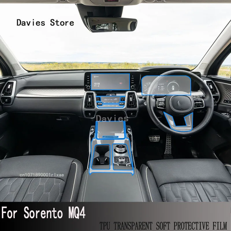

TPU Car Gear Panel Gps Navigation Screen Instrucment Film Protective For Kia Sorento MQ4(2021-2023)Repair Sticker